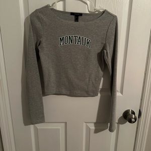 forever 21 montauk grey long sleeve